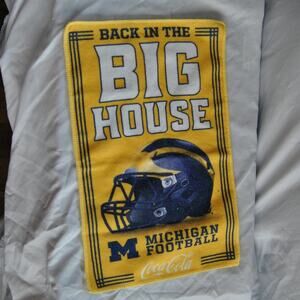 University of Michigan Football Back in the Big house Hand Towel by Coca Cola